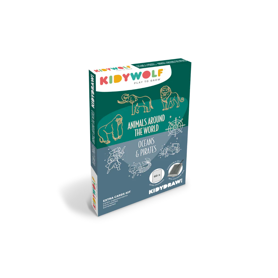 Recharges dessins "Animaux autour du monde" et "Océan et pirates" pour tablette - Kidywolf